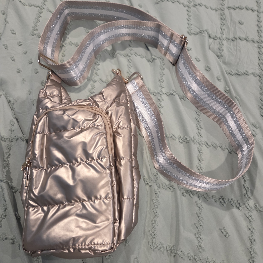 Chic Gold Convertible Backpack - Picture 2 of 5